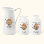 Personalisierte Geburt Blumenstrauß Keramik Vase Home Dekoration Muttertag Geburtstag Geschenk für Oma Mom