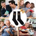 Personalized Husband Father Grandpa Legend Cotton Soft Crew Socks with Text Funny Father's Day Birthday Gift for Men