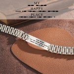 Bracciale da uomo con codice Morse inciso personalizzato e messaggio segreto Regalo per la festa del papà e l'anniversario per lui