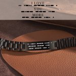 Bracciale da uomo con codice Morse inciso personalizzato e messaggio segreto Regalo per la festa del papà e l'anniversario per lui