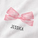 Personalisierte 100% Baumwolle Rosa Coquette Bow Küchentuch mit Namen Super saugfähig Housewarming Geschenk für Familie
