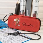 Gepersonaliseerde Geboorte Bloem EVA Stethoscoop Draagtas met Mesh Pocket en Naam Afstuderen Waardering Gift voor Verpleegkundige Medische Student