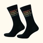 Personalized Husband Father Grandpa Legend Cotton Soft Crew Socks with Text Funny Father's Day Birthday Gift for Men