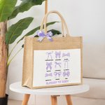 Personalized Coquette Bow Charitable Blessed Words of Bible Tote Bag with Name Inspirational Birthday Gift for Her