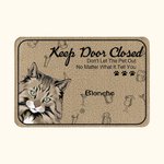 Mantén la puerta cerrada 1-6 Imágenes de mascotas Alfombrilla con nombre para inauguración de la casa Regalo de aniversario para amantes de las mascotas