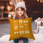 Taie d'Oreiller Personnalisée avec Nom et Noeud Papillon Mots Bénis de la Bible Cadeau d'Anniversaire Chrétien pour la Famille