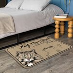 Mantén la puerta cerrada 1-6 Imágenes de mascotas Alfombrilla con nombre para inauguración de la casa Regalo de aniversario para amantes de las mascotas