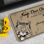 Mantén la puerta cerrada 1-6 Imágenes de mascotas Alfombrilla con nombre para inauguración de la casa Regalo de aniversario para amantes de las mascotas