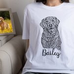Dibujo Personalizado Retrato de Mascota Foto Camiseta Sudadera Sudadera con Capucha con Nombre Regalo de Cumpleaños para los Amantes de las Mascotas D
