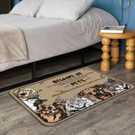 Personalised Beware of Pet My Intensely Friend 1-6 Pet Images Floor mat Door Mat with Name Housewarming Anniversary Gift for Pet Lover