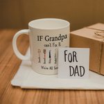Personalized If Grandpa Dad Can't Fix It We're All Screwed Repair Tool Theme 11oz Ceramic Mug with 1-12 Names Birthday Father's Day Gift for Family