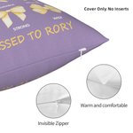 Taie d'Oreiller Personnalisée avec Nom et Noeud Papillon Mots Bénis de la Bible Cadeau d'Anniversaire Chrétien pour la Famille