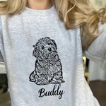 Dibujo Personalizado Retrato de Mascota Foto Camiseta Sudadera Sudadera con Capucha con Nombre Regalo de Cumpleaños para los Amantes de las Mascotas D