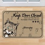 Mantén la puerta cerrada 1-6 Imágenes de mascotas Alfombrilla con nombre para inauguración de la casa Regalo de aniversario para amantes de las mascotas