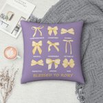 Taie d'Oreiller Personnalisée avec Nom et Noeud Papillon Mots Bénis de la Bible Cadeau d'Anniversaire Chrétien pour la Famille