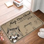 Mantén la puerta cerrada 1-6 Imágenes de mascotas Alfombrilla con nombre para inauguración de la casa Regalo de aniversario para amantes de las mascotas