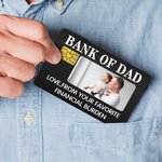 Personalized Funny Photo Wallet Card with Name and Text Father's Day Birthday Gift for Father
