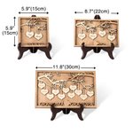 Personalised Wood Hanging 1-12 Hearts Family Tree with Engraved Name and Text Home Decor Christmas Gift for Family