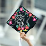 Cadeau de fin d'études personnalisé en forme de fleur pour fille forte avec le nom de la classe 2025 Cadeau de fin d'études pour les diplômés