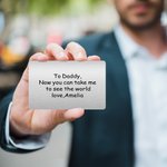 Personalized Funny Photo Wallet Card with Name and Text Father's Day Birthday Gift for Father
