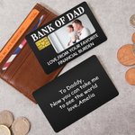 Personalized Funny Photo Wallet Card with Name and Text Father's Day Birthday Gift for Father