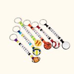 Personalized Handmade Basketball Volleyball Beaded Keychain with Name Birthday Back to School Gift for Sports Lover Coach Team