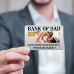 Personalized Funny Photo Wallet Card with Name and Text Father's Day Birthday Gift for Father