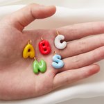 Personalized Colourful Macaron 3D Bubble Balloon Initial Necklace Birthday Anniversary Gift for Her