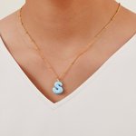Personalized Colourful Macaron 3D Bubble Balloon Initial Necklace Birthday Anniversary Gift for Her