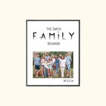 Cadre Photo Personnalisé avec Photo Texte Date Réunion de Famille Décoration à Domicile Cadeau Fête Emménagement pour Famille