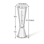 Jigger en Acier Inoxydable Personnalisé avec Texte Gravé Accessoire Bar à Domicile Cadeau Fête des Pères pour Amateur de Cocktails