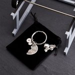 Personalised Engraved Gym Weight Plate Always Together Matching Keychain with Initials Charms Gift for Couple Best Friend Fitness Enthusiasts
