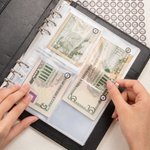 Classeur en cuir avec fente pour cartes nominatives et autocollants Cadeau pour les couples