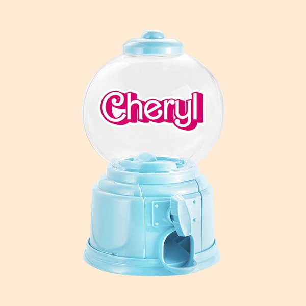 Distributeur Manuel de Bonbons Gashapon Personnalisé avec Nom en Forme de Boule de Couronne Colorée Cadeau de Pâques pour les Enfants