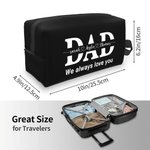 Personalised Large Capacity Toiletry Travel Bag with 1-12 Kid Names and Text Father's Day Gift For Men