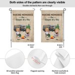 Personalized Making Memories One Campsite at a Time Garden Flag Anniversary Gifts for Camping Couples