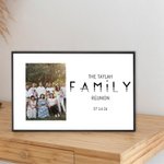 Cadre Photo Personnalisé avec Photo Texte Date Réunion de Famille Décoration à Domicile Cadeau Fête Emménagement pour Famille