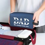 Personalised Large Capacity Toiletry Travel Bag with 1-12 Kid Names and Text Father's Day Gift For Men