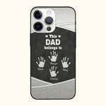 Personalised This Dad Grandpa Belongs To Palm Print TPU Phone Case for iPhone with 1-6 Names Birthday Father's Day Gift for Him