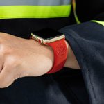 Pulsera de silicona personalizada para Apple Watch de bombero con nombre grabado Regalo de cumpleaños Día del Padre para bombero
