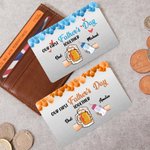 Personalized Our First Father's Day Together Wallet Card with Dad and Kid Name Meaningful Keepsake New Daddy Gift for Him