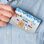 Personalized Our First Father's Day Together Wallet Card with Dad and Kid Name Meaningful Keepsake New Daddy Gift for Him
