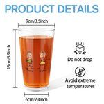 Gepersonaliseerd Aan Papa Van De Redenen Die Je Drinkt Fotoportret Karakter Actie 16oz Bierglas met 1-4 Kindernamen Vaderdag Verjaardagscadeau voor hem