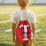 Borsa a tracolla personalizzata multicolore con iniziali e nome Regalo per il ritorno a scuola per i bambini