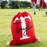 Borsa a tracolla personalizzata multicolore con iniziali e nome Regalo per il ritorno a scuola per i bambini