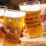 Bicchiere da birra personalizzato con nome e ritratto foto, design divertente 