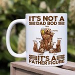 Gepersonaliseerde Beer Papa Bear It's A Father Figure 11oz 15oz Keramische mok met 1-7 Babybeertjes en namen Grappig Vaderdag Verjaardagscadeau voor p