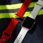 Pulsera de silicona personalizada para Apple Watch de bombero con nombre grabado Regalo de cumpleaños Día del Padre para bombero