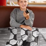 Couverture Douce Personnalisée avec Nom et Numéro Baseball Basketball Cadeau Anniversaire Fête des Pères pour Fan de Sport