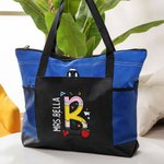 Personalizzato Carino Graffiti Apple Lettera Oxford Tote Bag con nome Grande capacità Accessorio Regalo di apprezzamento per la festa dell'insegnante